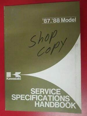 87 88 Kawasaki Manual de especificaciones de servicio 1987 1988 Foto 1 de 4