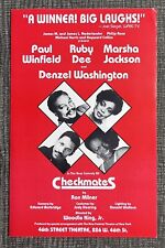 Checkmates DENZEL WASHINGTON 46th Street Theatre Ad Flyer Broadway