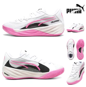 PUMA All Pro Nitro Basketball Sneaker Shoes Mens 11.5 White/Poison Pink NEW $130 - Picture 1 of 15