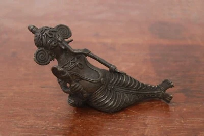 Antigua estatua de Ganeha de colección dios hindú Ganesh Dokhra arte escultura decoración del hogar Foto 1 de 4