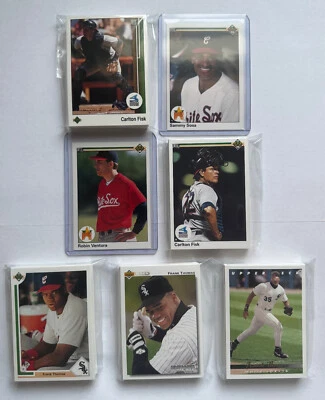 Chicago White Sox 1989-93 Upper Deck Team Set Lote (5 juegos con Sosa, Ventura RCs) Foto 1 de 4