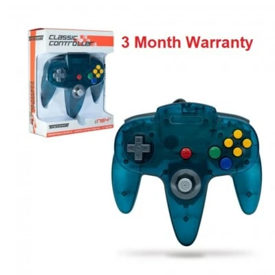 Wired Controller Joystick Compatible With Nintendo 64 N64 Console Clear Teal - Image 1 of 4