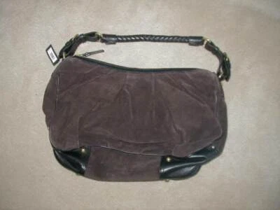 Bolso de Hombro Banana Republic Mujer $230 Marrón Gamuza NUEVO CON ETIQUETAS Foto 1 de 4