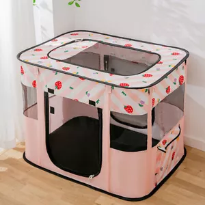 Portable Dog Playpen Pop up Pet Cat Tent Playground Folding Exercise Tent House - Picture 1 of 16