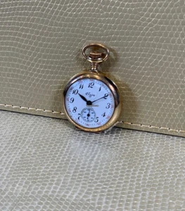 Elgin Lady Small Second Pocket Watch - 14kt Yellow Gold - Picture 1 of 1