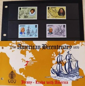 Jersey Stamps "Jersey Links with USA" Presentation Pack 1976 - Picture 1 of 4