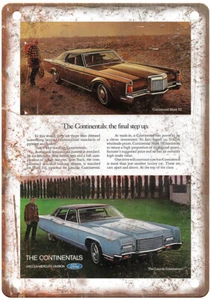 1971 Lincoln Continental and Continental Mark III Ad Retro Look Metal Sign A8077 - Picture 1 of 2
