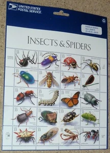 US 33¢ Insects & Spiders Postage Stamps #3393-3396 Full Sheet USPS Sealed - Picture 1 of 3