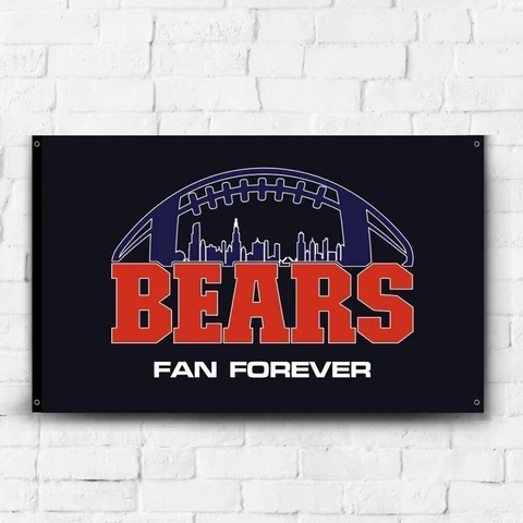 Chicago Bears Fans 3x5 ft Flag NFL Football Champions Banner Gift Wall Decor Cover