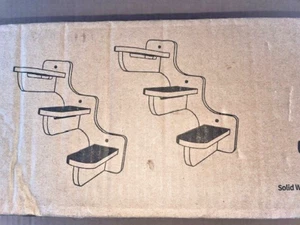 Dvfroy Cat Wall Steps, 2 PCs Cat Wall Furniture, Large Size Solid Wood Cat Wall - Picture 1 of 5