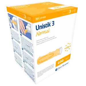 Unistik 3 Normal 23G 1.8mm 100 Lancets - Comfort Side Fire Single Use - Bild 1 von 1