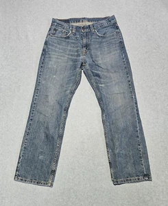 Levis 559 Mens Medium Wash Distressed Jeans Size 32x30 Relaxed Fit Straight Leg - Picture 1 of 21