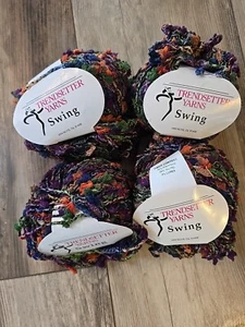 Trendsetter Yarns "Swing" metallic multi Color lot (4) novelty 1.75oz - Picture 1 of 7