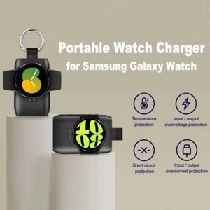 Portable1400mAh Magnetic Wireless Keychain Charger USB for Samsung Galaxy Watch - Zdjęcie 1 z 14