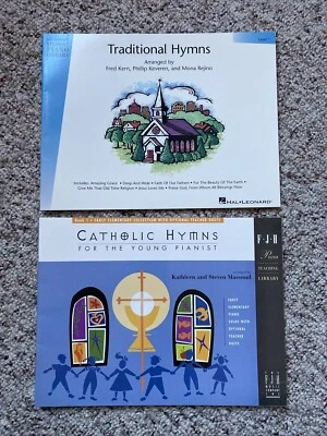 Lot of 2 easy piano hymn books. Brand new. Hal Leonard and FJH publishing.  - Image 1 of 4