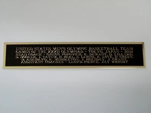 Placa de identificación de baloncesto para hombre de los Juegos Olímpicos de Estados Unidos 2021 para estuche de camiseta o foto 1,5 X 6 - Imagen 1 de 12