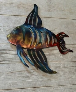 wall art fish metal art Interior design hanging art indoor outdoor patio art - Picture 1 of 4