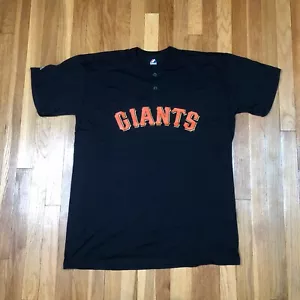 Giants Shirt XL New San Francisco Majestic MLB Baseball Black Short Sleeve Top - Picture 1 of 6