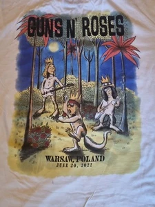 Guns N Roses T-Shirt New Official Tour 2022 Warsaw Poland L Large Guns And Roses - Picture 1 of 5