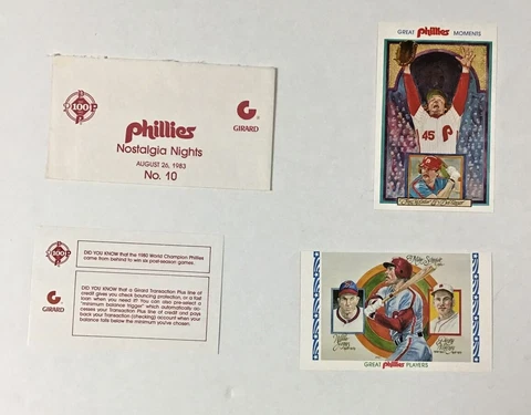 1983 Girard Phillies Perez-Steele Art Postcards Set #10 Tug McGraw Cover