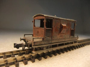 N gauge Trix - Pro Weathered lwb Brake Van - BR Brown - good unboxed - Picture 1 of 5
