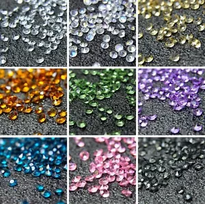 6000 Mixed WEDDING DECORATION Scatter Table Crystals DIAMONDS ACRYLIC CONFETTI - Picture 1 of 20