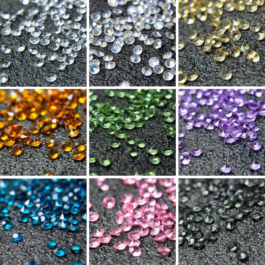 6000 Mixed WEDDING DECORATION Scatter Table Crystals DIAMONDS ACRYLIC CONFETTI - Image 1 of 1