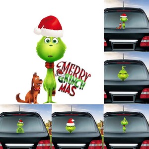 Grinch Boże Narodzenie Boże Narodzenie Naklejka na okno samochodu Naklejka Macbook Laptop iPad Wystrój domu 🎁