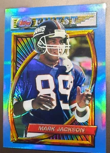 MARK JACKSON-REFRACTOR-1994 TOPPS FINEST 🏈 FOOTBALL CARD-NEW YORK NY GIANTS #60 - Picture 1 of 4
