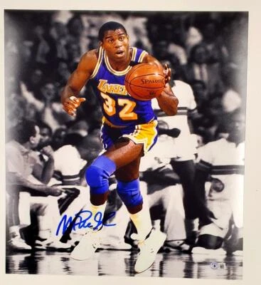 Magic Johnson autograph signed 16x20 Photo #4 Lakers ~ Beckett BAS Holo - Image 1 of 3