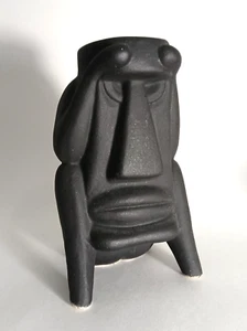 Authentic TRADER VIC Suffering Bastard Mai Tai Joe Matte Black TIKI MUG 1960s - Picture 1 of 7