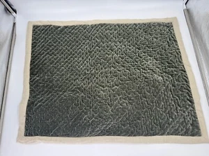 New Pottery Barn Velvet Cross Stitch Standard Sham, Loden Green - Picture 1 of 5