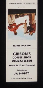 1960er Gibson's Coffee Shop Feinkost Haus Backen Main St. Emerald Hamilton ON - Bild 1 von 2