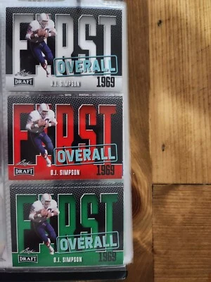 OJ Simpson - Buffalo Bills - 2023 Leaf Draft First Overall Green, Red, & White  - Image 1 of 2