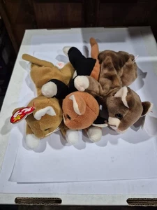 Ty Beanie Babies Lot 3 Vintage Cats: Nip, Chip, and Pounce - Picture 1 of 4