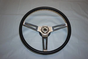 1969-1975 C3 Corvette Steering Wheel Black W/ Hub & Horn Contact Original GM - Picture 1 of 5