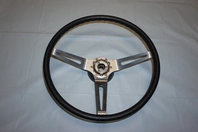 1969-1975 C3 Corvette Steering Wheel Black W/ Hub & Horn Contact Original GM - Image 1 of 4