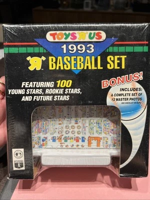 Toys 'R' Us Topps Baseball Factory Sealed 1993 Set 100 Cards & Master Photos - Image 1 of 4