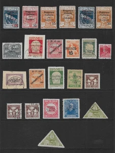 FIUME      VARIOUS MINT & USED ISSUES     1918 - 1922 - Picture 1 of 2