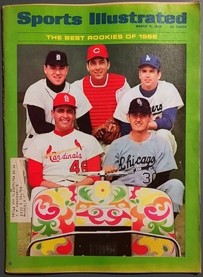 Johnny Bench Rookie Cincinnati Reds Sports Illustrated Mar 11, 1968 Baseball MLB - Image 1 of 3