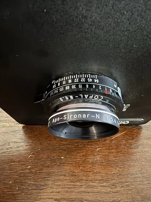Lente Rodenstock Apo Sironar N 72° 150mm f/5.6 Copal No.0, Sin hongos/niebla Usada en Excelente Condición Foto 1 de 4