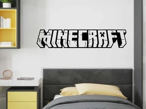 Minecraf Wall Stickers Gamer Gaming Cartoon Quote Home Decor Art Decal Kids - Picture 1 of 12