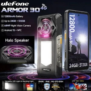 Global Ulefone Armor 30 4G Rugged Phone Android 15 Mobile Waterproof 12800mAh - Picture 1 of 23