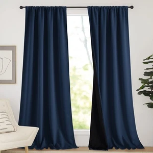 Full Blackout Curtains 108 inches Long, Rod Pocket Noise Reduction Window Tre... - Picture 1 of 8