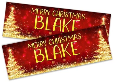 NOVELTYGIFTS Personalised Christmas Design Banners House Party Decoration gift idea 42