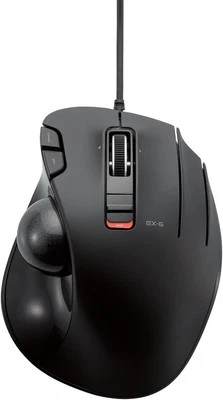 ELECOM EX-G Wired Trackball Mouse, Ergonomic, Thumb Control, Black Ball  - Image 1 of 4