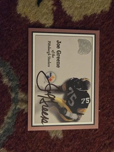 Mean Joe Greene Autographed 2000 FLEER GREATS OF GAME #29 Steelers HOF LEGEND - Picture 1 of 2