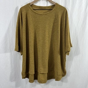 Top Corte Suelto Lunares Gran Tamaño Lagenlook Manga Dolman O/S Lino Algodón Boho - Imagen 1 de 7