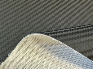 ORIGINAL Automobil Kunstleder CARBON LOOK SCHWARZ Schaumstoff + Gewebe kaschiert - Bild 1 von 14
