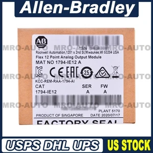 New Factory Sealed 1794-IE12 SER A Flex 12 Point Analog Input Module 1794IE12 - Picture 1 of 3